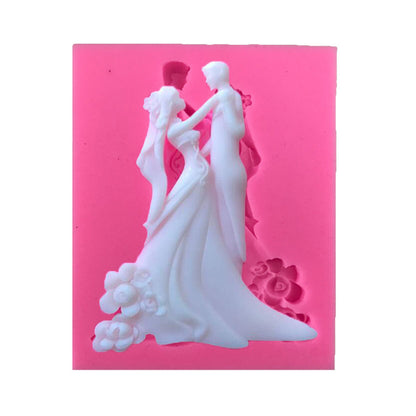 Bride And Groom Liquid Silicone Fondant Cake Diy Baking Mold