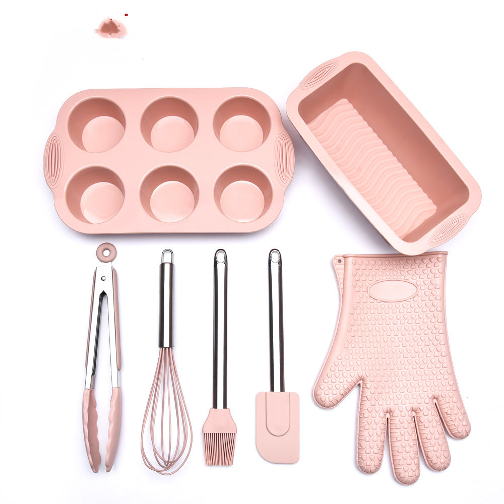 Spatula Oil Brush Egg Beater Gloves Round Cake Pan Silicone Mold