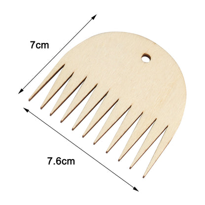 Tapestry Weaving Tools Wooden Comb DIY Serrated Comb