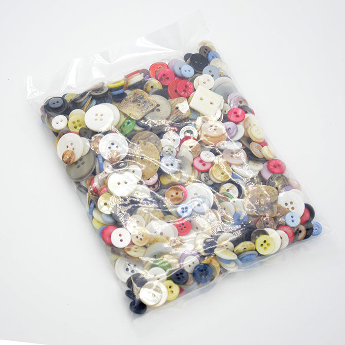 Round Mixed Color Resin DIY Handmade Art Button Flower Packaging