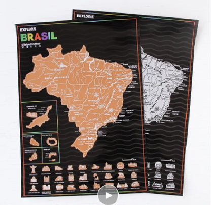 Scratch Map of Brazil