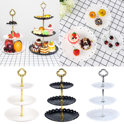 3-layer cake stand snack tray