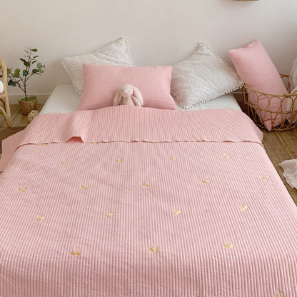 Three-Piece Cotton Quilted Sewing Quilt Bed Cover