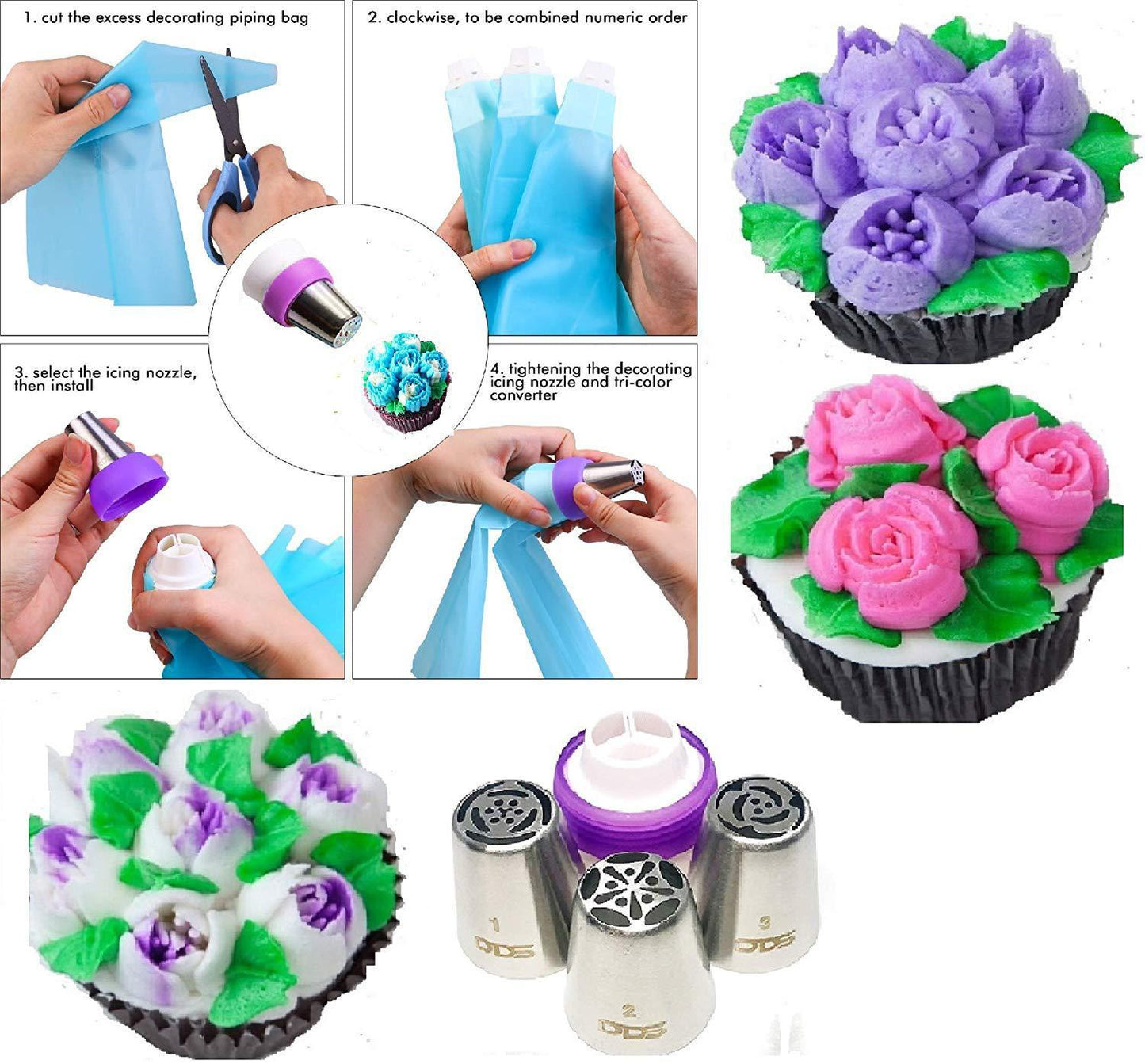 110/170 Cake Non-slip Turntable Decorating Tool Set