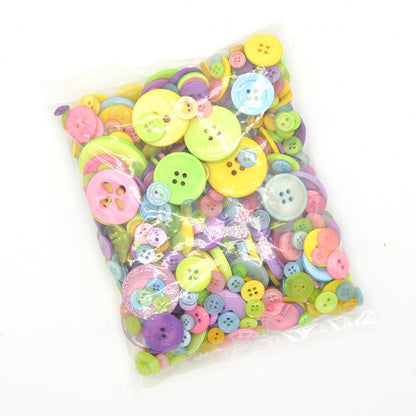 Round Mixed Color Resin DIY Handmade Art Button Flower Packaging