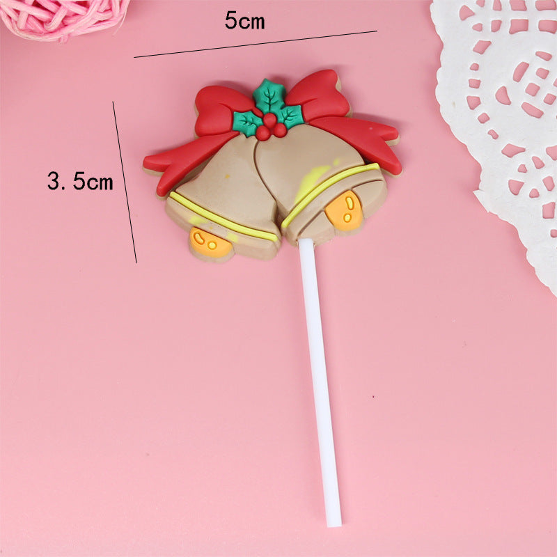 Soft Plastic Christmas Cake Decoration Ornaments