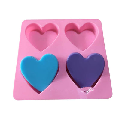 Silicone Four Heart-shaped Cake Mould