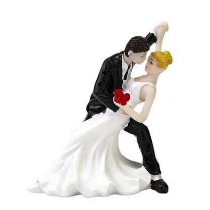 Wedding Cake Decorating Resin Groom Bride Puppet Craft Gift