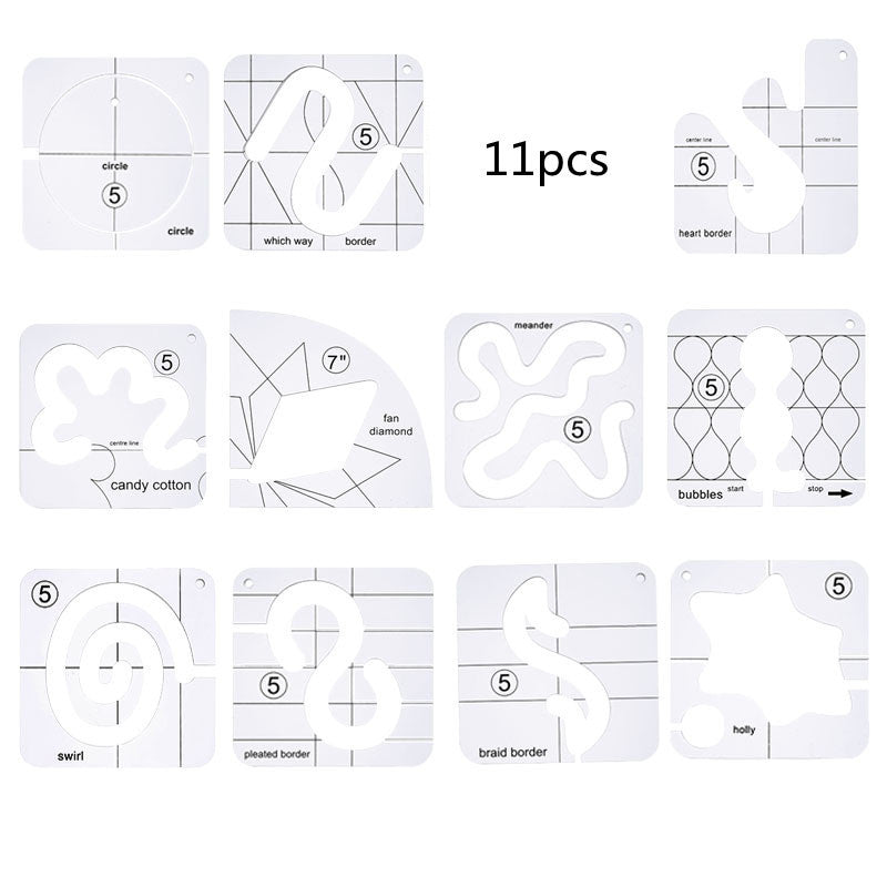 Acrylic DIY Sewing Patchwork Ruler Special-shaped Hollow Sewing Kit