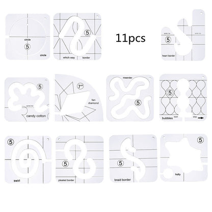 Acrylic DIY Sewing Patchwork Ruler Special-shaped Hollow Sewing Kit