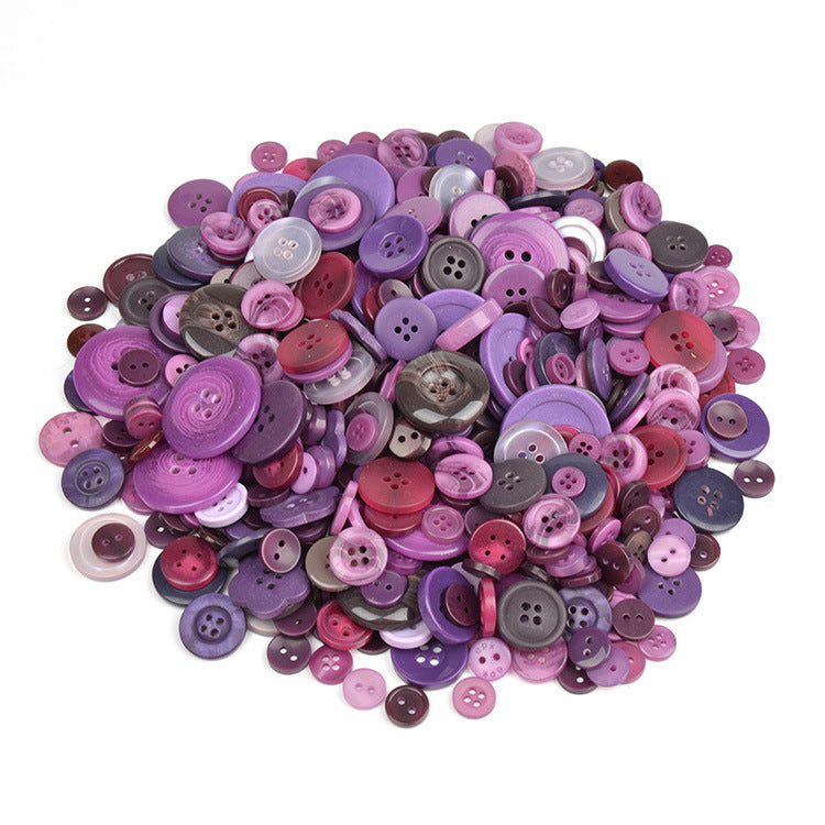 Round Mixed Color Resin DIY Handmade Art Button Flower Packaging