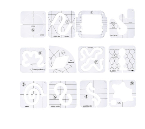 Acrylic DIY Sewing Patchwork Ruler Special-shaped Hollow Sewing Kit