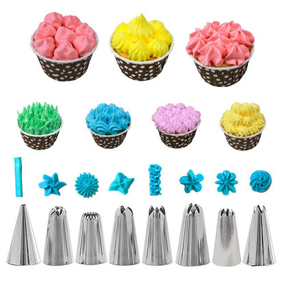 14-piece Stainless Steel Cake Mouthpiece Cover