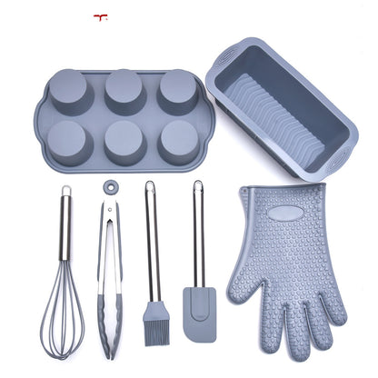 Spatula Oil Brush Egg Beater Gloves Round Cake Pan Silicone Mold