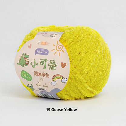 Snowball Cute Wool Ball Love Thread Diy Hand-woven 3-strand Short Velvet Crochet Doll 50g