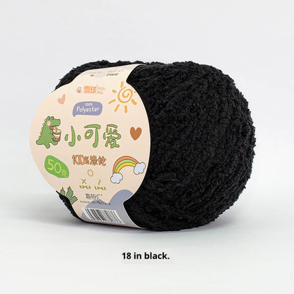 Snowball Cute Wool Ball Love Thread Diy Hand-woven 3-strand Short Velvet Crochet Doll 50g