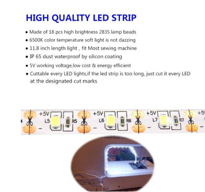 Sewing Machine Light Strip Touch Sensitive Dimming LED Light Bar