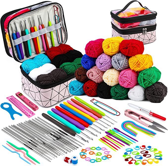 105-piece Crochet Tool Outfit DIY Hand Knitting