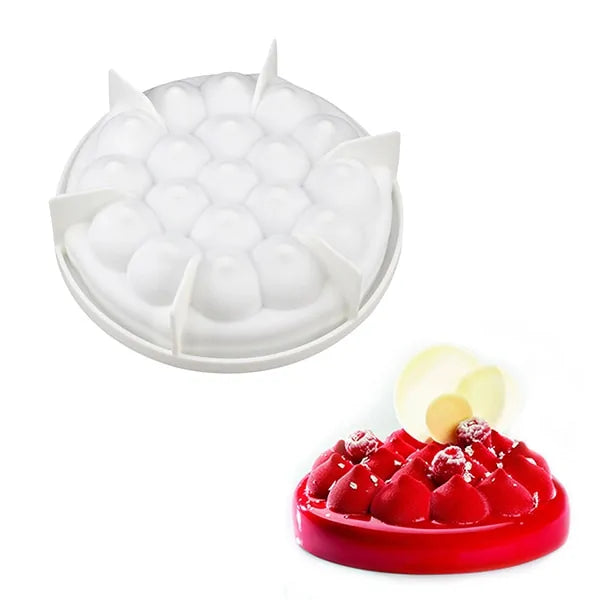 3D Round Shape Silicone Mold for Cake