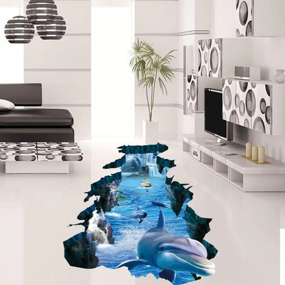 3D Wall Stickers Dolphin