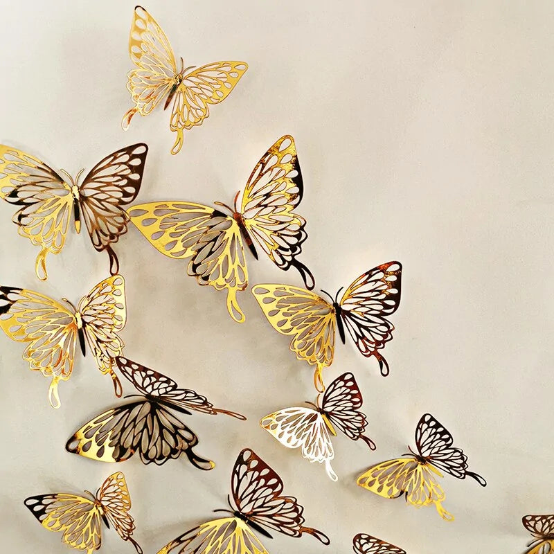 3D Hollow Butterfly Wall Stickers