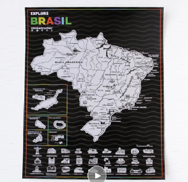 Scratch Map of Brazil