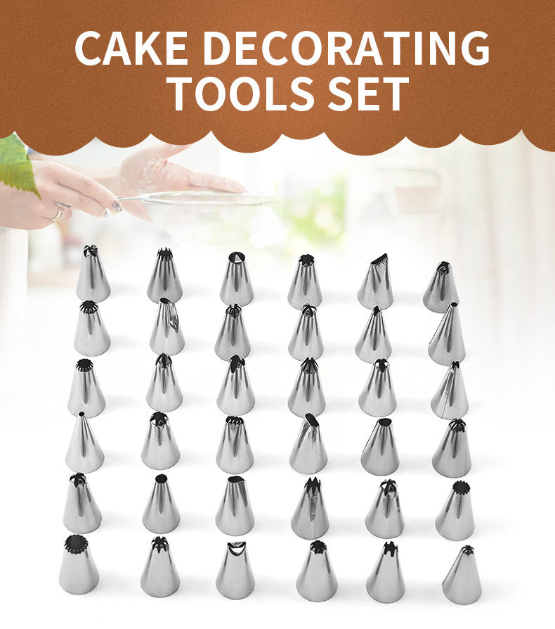 Stainless Steel Mounted Flower Mouth Set 66-piece Cream Cake Decoration Baking Tool