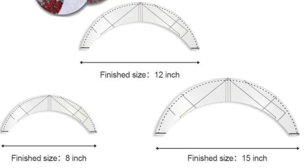 Tablecloth Mat Patchwork Ruler Sewing Ruler Semicircle