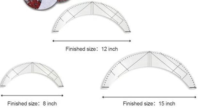 Tablecloth Mat Patchwork Ruler Sewing Ruler Semicircle