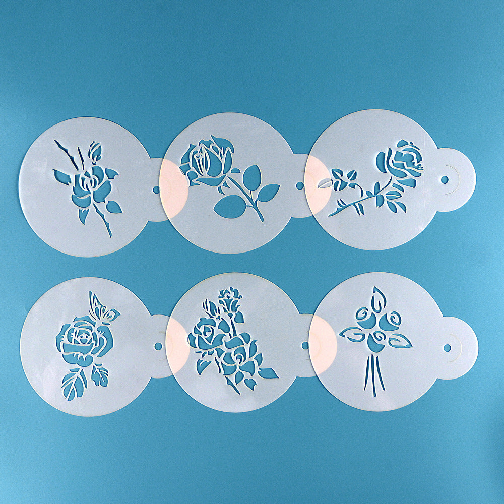 6 Piece Rosette Cake Decorating Powdered Sugar Sieve