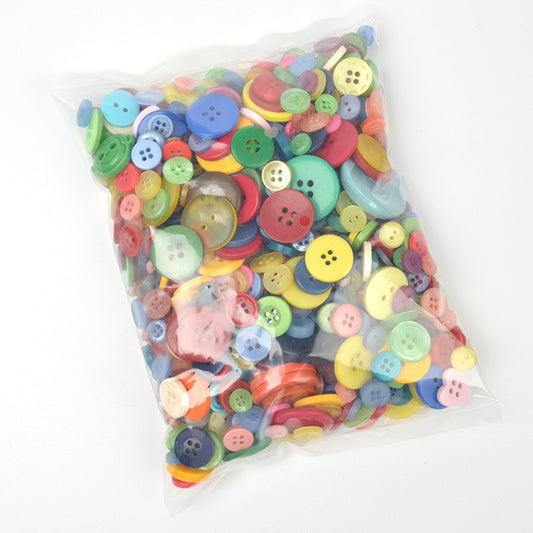 Round Mixed Color Resin DIY Handmade Art Button Flower Packaging