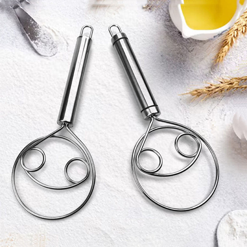 Stainless Steel Whisk Flour Coil Stirrer Egg-Beater Stick Baking Tool Hand Whisk Egg Mixer Blender Cake Baking Kitchen Tool