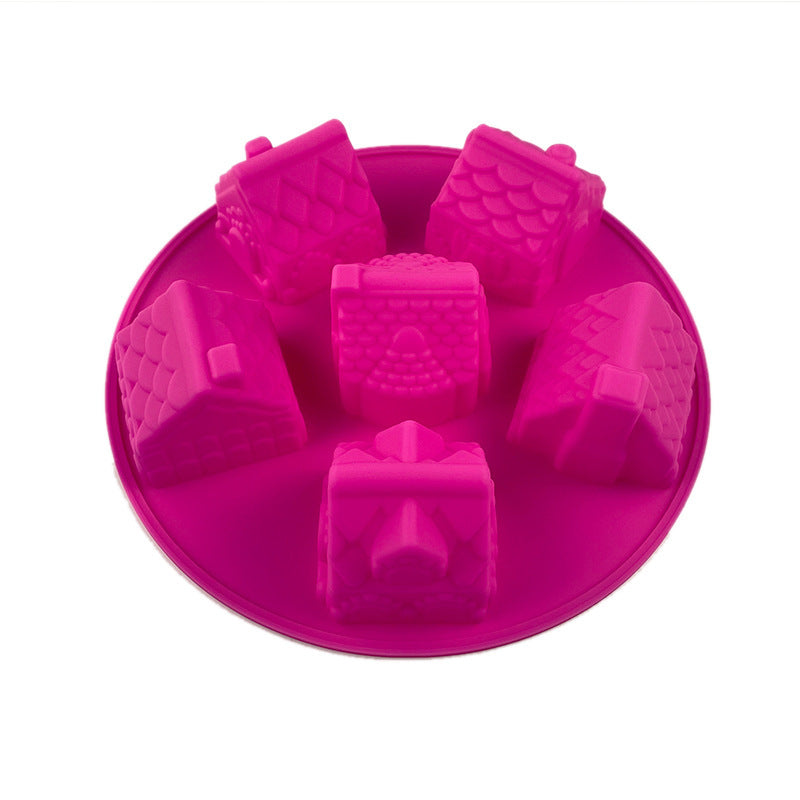 Silicone 3D Christmas Gingerbread House Cake Mold