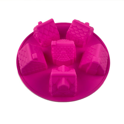 Silicone 3D Christmas Gingerbread House Cake Mold