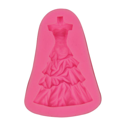 Silicone Mold For Princess Bride Wedding Dress Fondant Cake