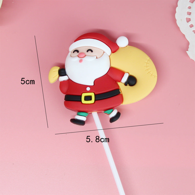 Soft Plastic Christmas Cake Decoration Ornaments