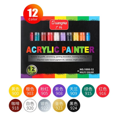 36 Colors Acrylic Marker Pens