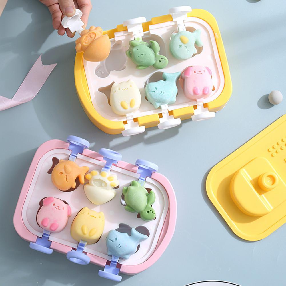 Silicone Ice Lattice Boat Shape DIY Children's Homemade Ice Cream Mold Ice Cream Chocolate Making Mold Removable Silicone Popsicle Molds, Cute Ice Pop Molds Reusable Cake Pop Mold Set