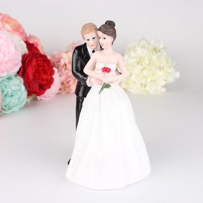 Wedding Cake Doll Resin Cake Decoration