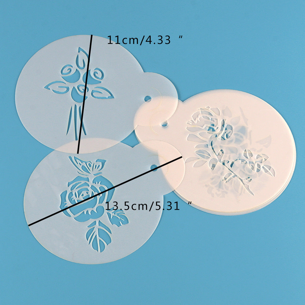 6 Piece Rosette Cake Decorating Powdered Sugar Sieve