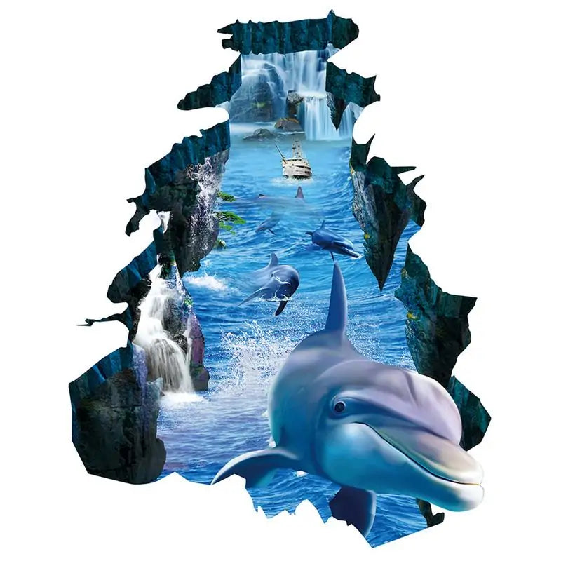 3D Wall Stickers Dolphin