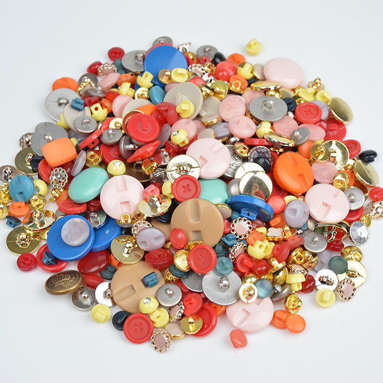 Round Mixed Color Resin DIY Handmade Art Button Flower Packaging