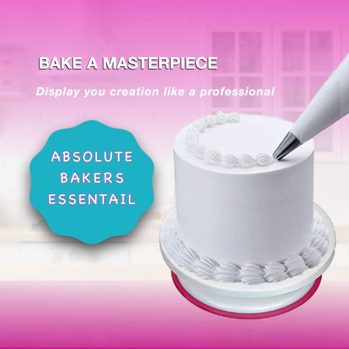 195-piece Cake Baking Utensils With Cake Turntable