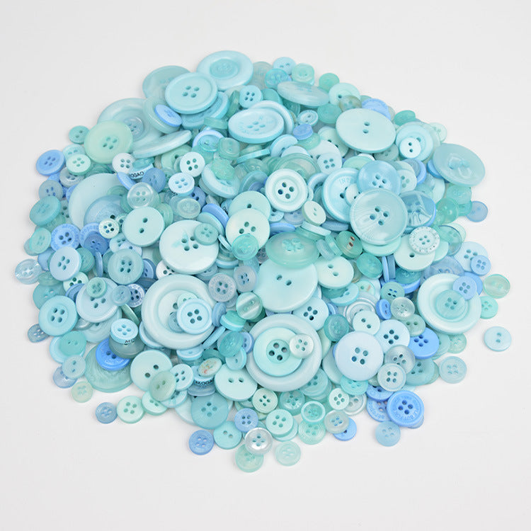 Round Mixed Color Resin DIY Handmade Art Button Flower Packaging