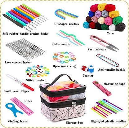 105-piece Crochet Tool Outfit DIY Hand Knitting