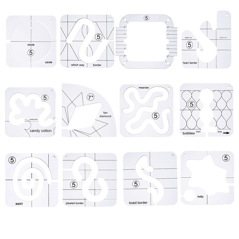 Acrylic DIY Sewing Ruler Kit Patchwork Template