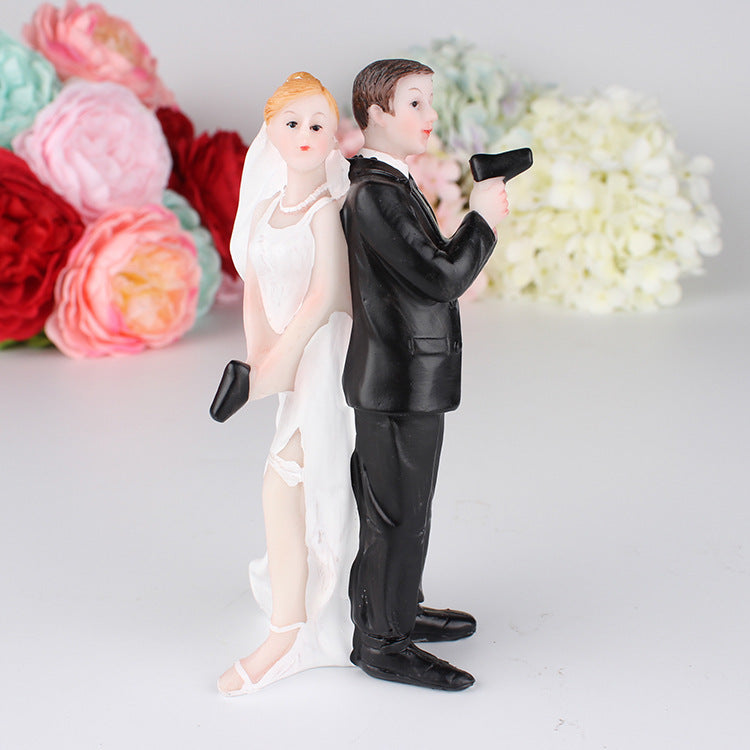 Wedding Cake Doll Resin Cake Decoration