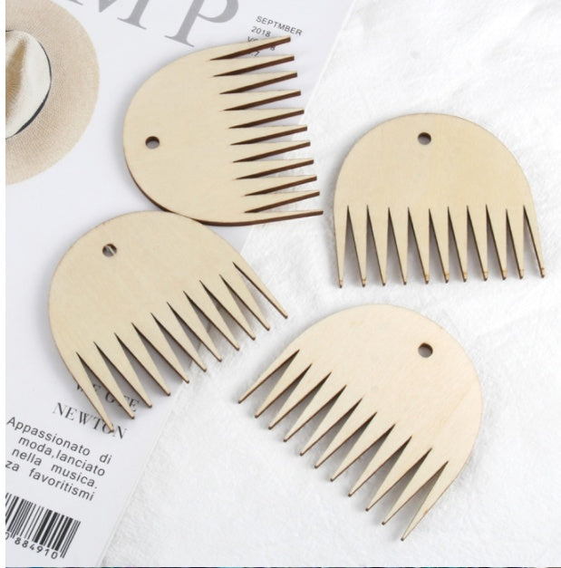 Tapestry Weaving Tools Wooden Comb DIY Serrated Comb