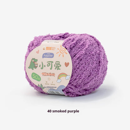 Snowball Cute Wool Ball Love Thread Diy Hand-woven 3-strand Short Velvet Crochet Doll 50g