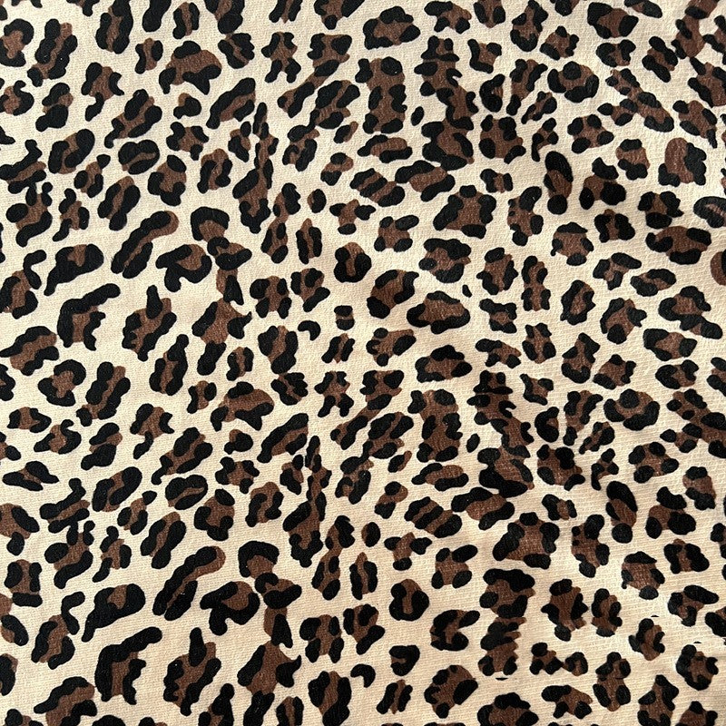 Short Plush Animal Print Fabric